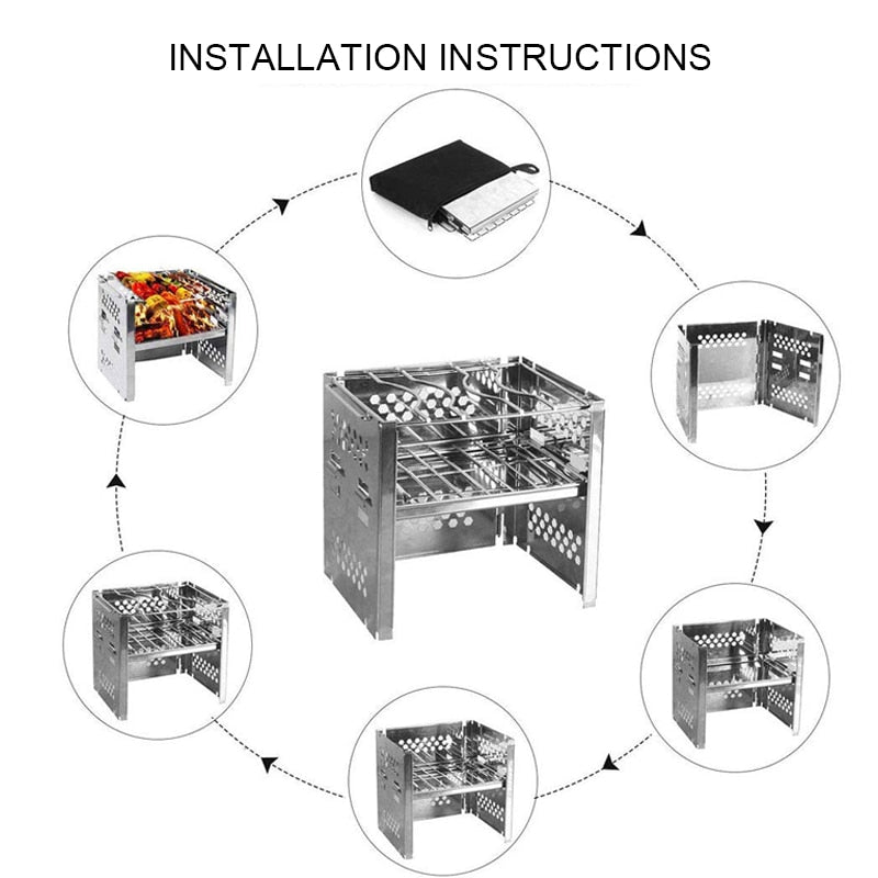 Draagbare BBQ Grill Voor Buiten Met Robuust Ontwerp 4