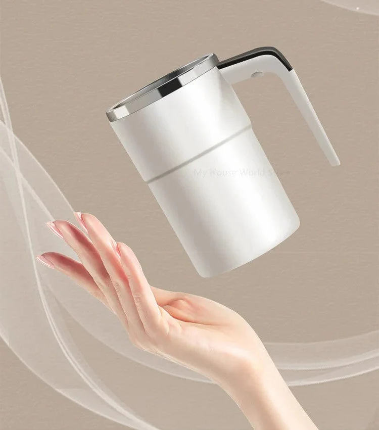 Draagbare Elektrische Koffiemok met Magnetische Roerfunctie voor Koffie Mokken 1