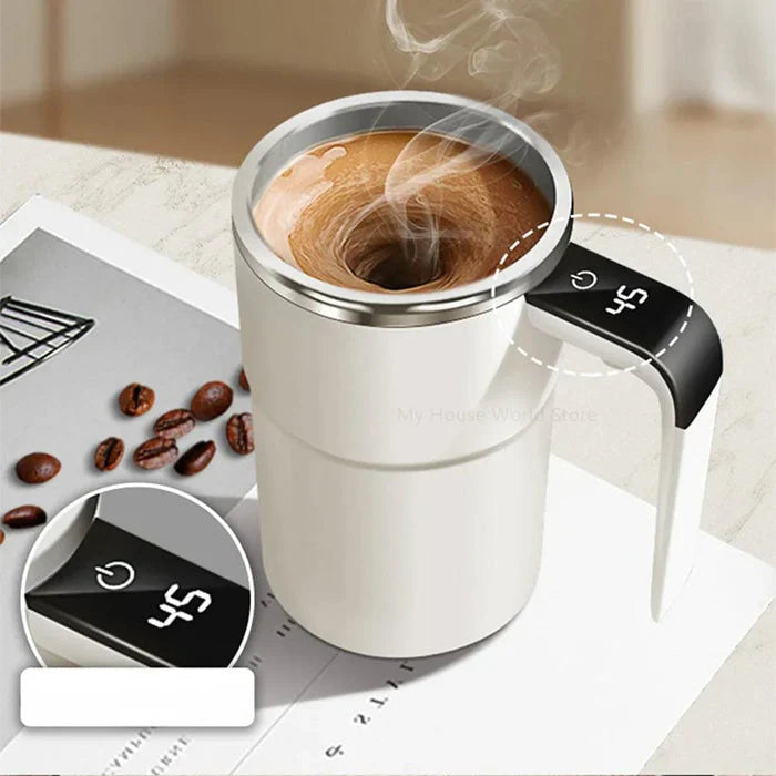 Draagbare Elektrische Koffiemok met Magnetische Roerfunctie voor Koffie Mokken 4