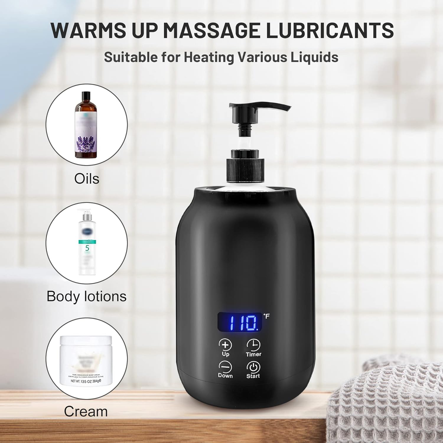 Draagbare Elektrische Lotion Verwarmer voor Massage 5