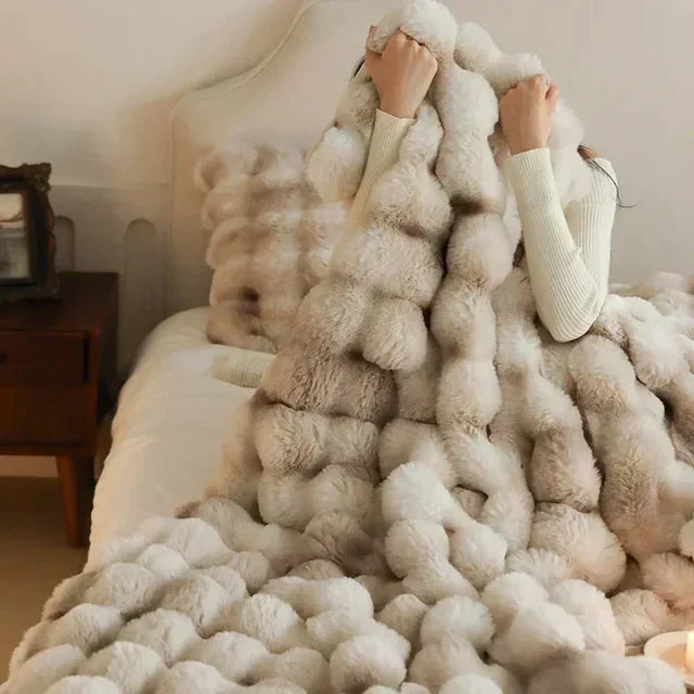 Draagbare Fleece Deken voor Warmte en Comfort 1