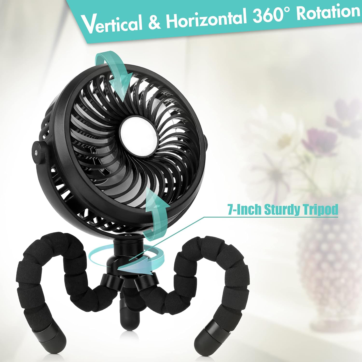 Draagbare Kinderwagenventilator met Flexibel Statief 1