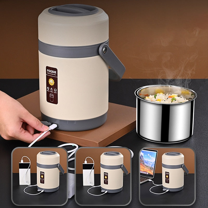 Draagbare Lunchbox met USB Verwarming 4