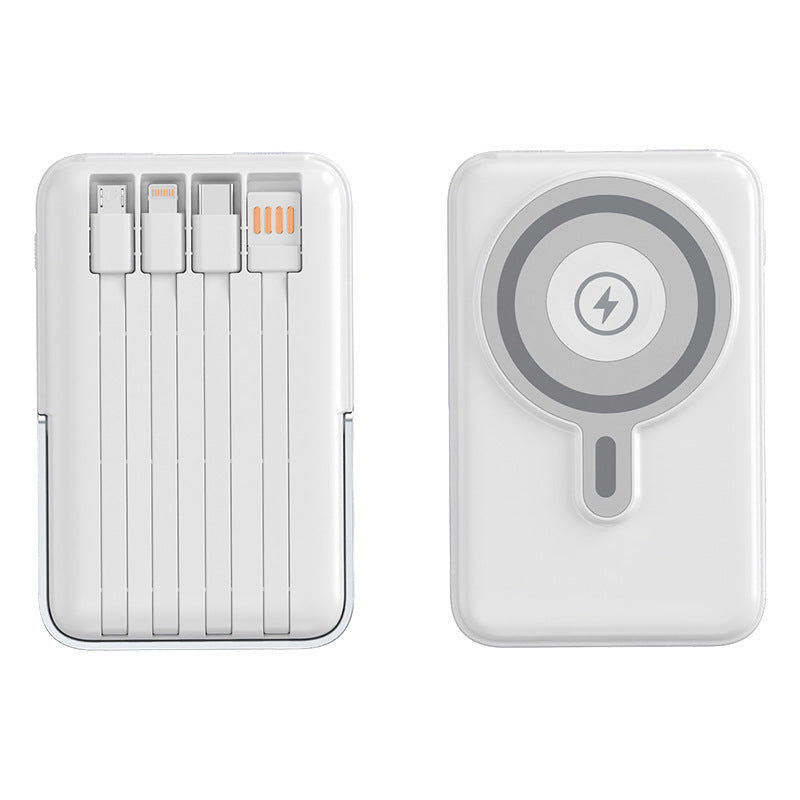 Draagbare MagSafe Powerbank Met Geïntegreerde Oplaadkabels Voor iPhone 1