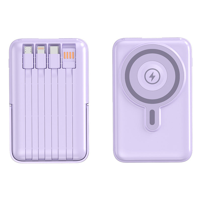 Draagbare MagSafe Powerbank Met Geïntegreerde Oplaadkabels Voor iPhone 2