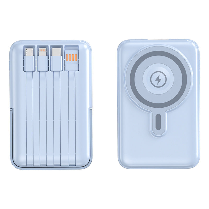 Draagbare MagSafe Powerbank Met Geïntegreerde Oplaadkabels Voor iPhone 3