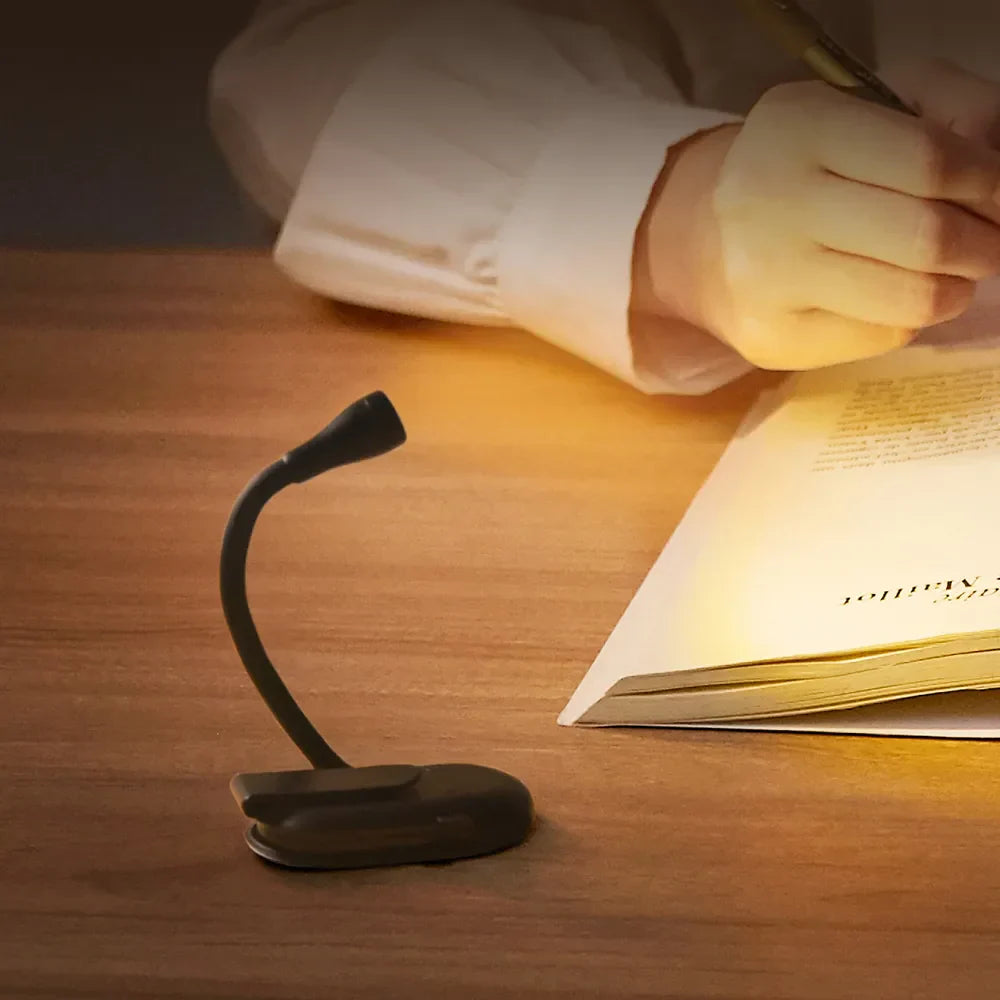 Draagbare Mini Boeklamp met Clip en Dimbare LED 1