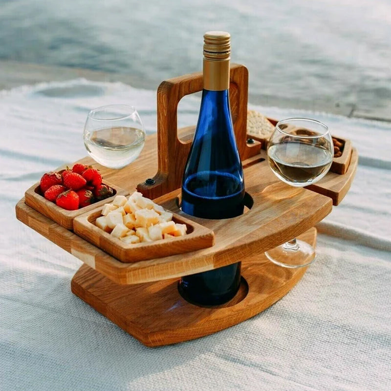 Draagbare Picknick Wijn Tafel Voor Buiten 0