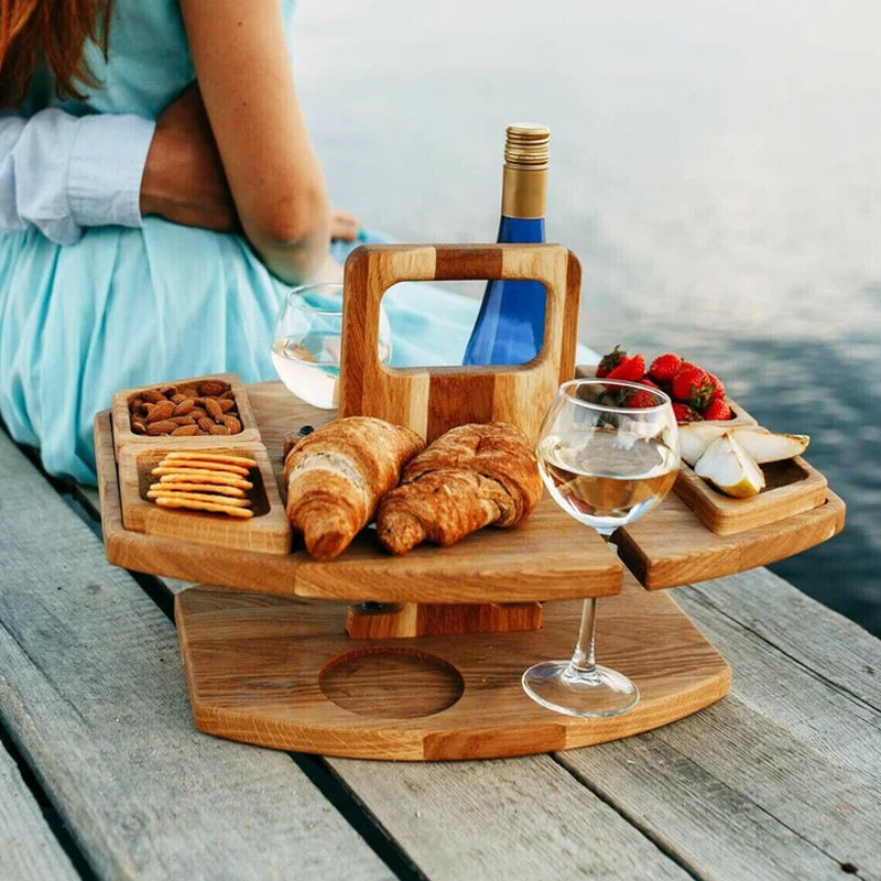 Draagbare Picknick Wijn Tafel Voor Buiten 2
