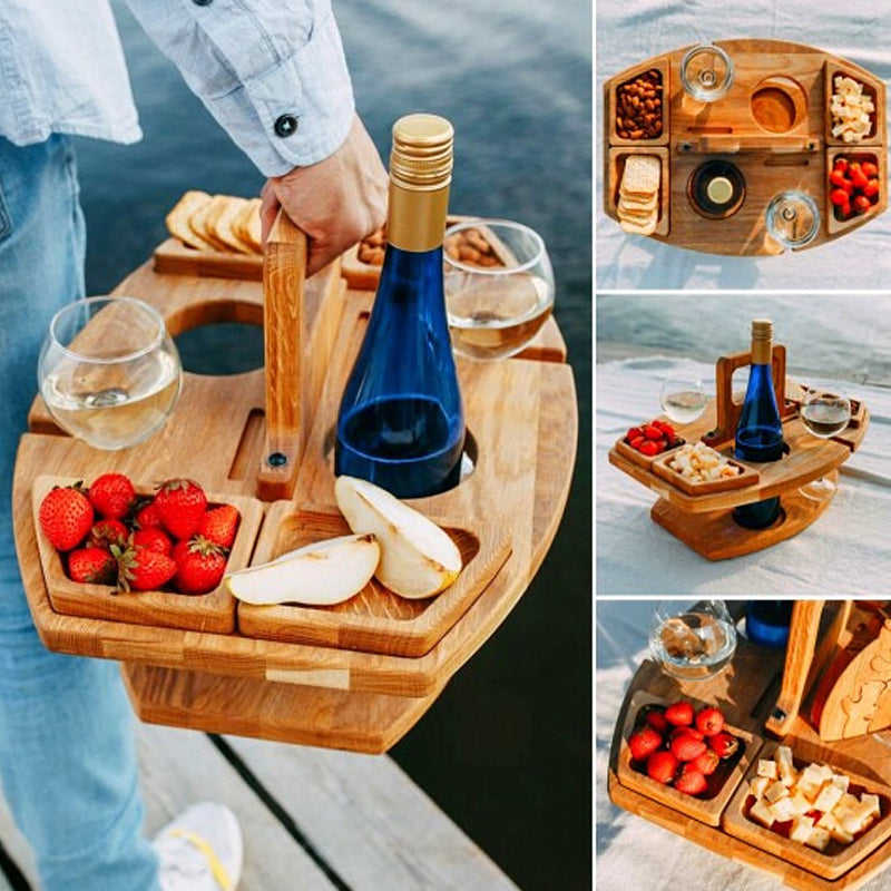 Draagbare Picknick Wijn Tafel Voor Buiten 5
