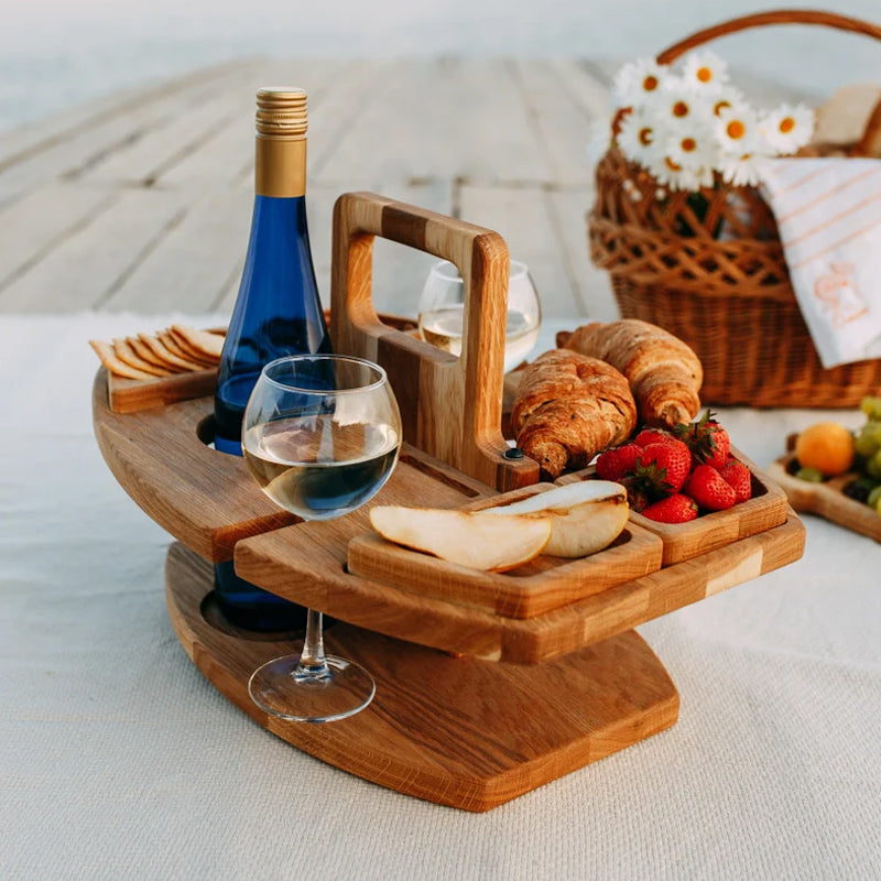 Draagbare Picknick Wijn Tafel Voor Buiten 6
