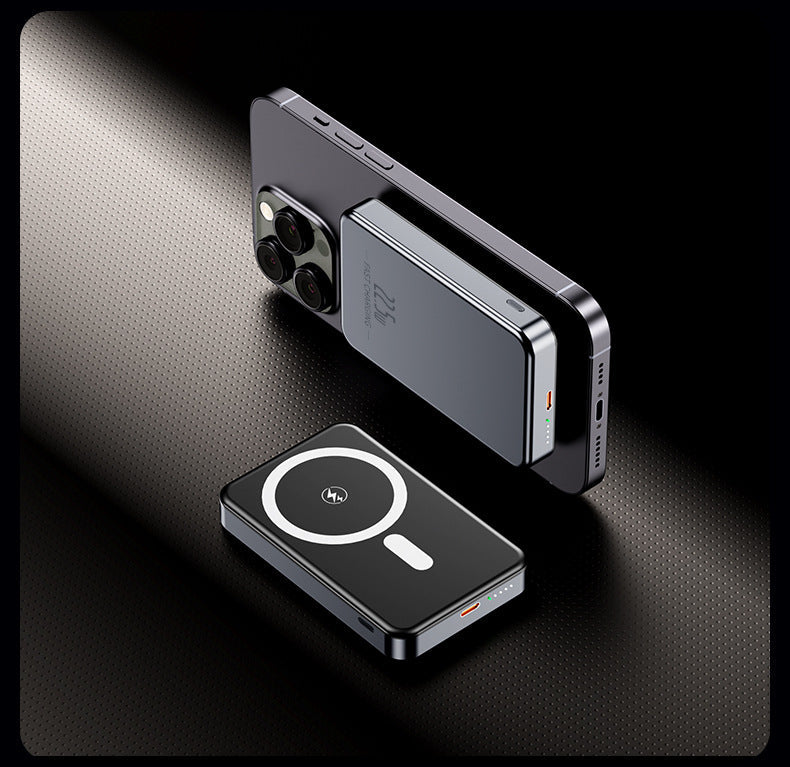 Draagbare Powerbank Inductie Met LED-Display Slank Ontwerp 0