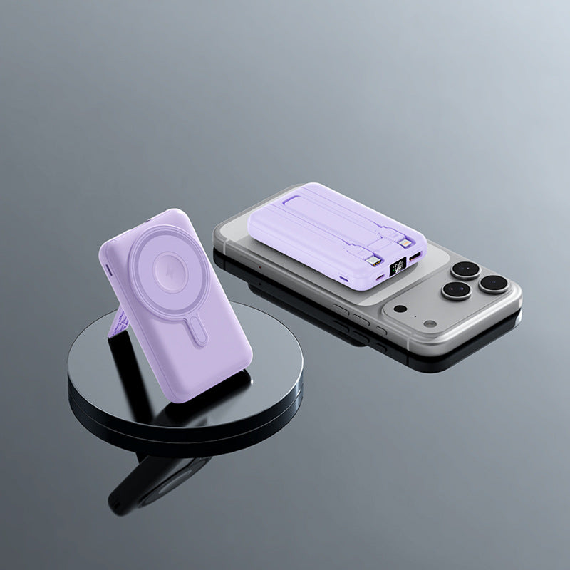 Draagbare Powerbank met Multifunctionele Houder en Draadloze Oplaadfunctie 5