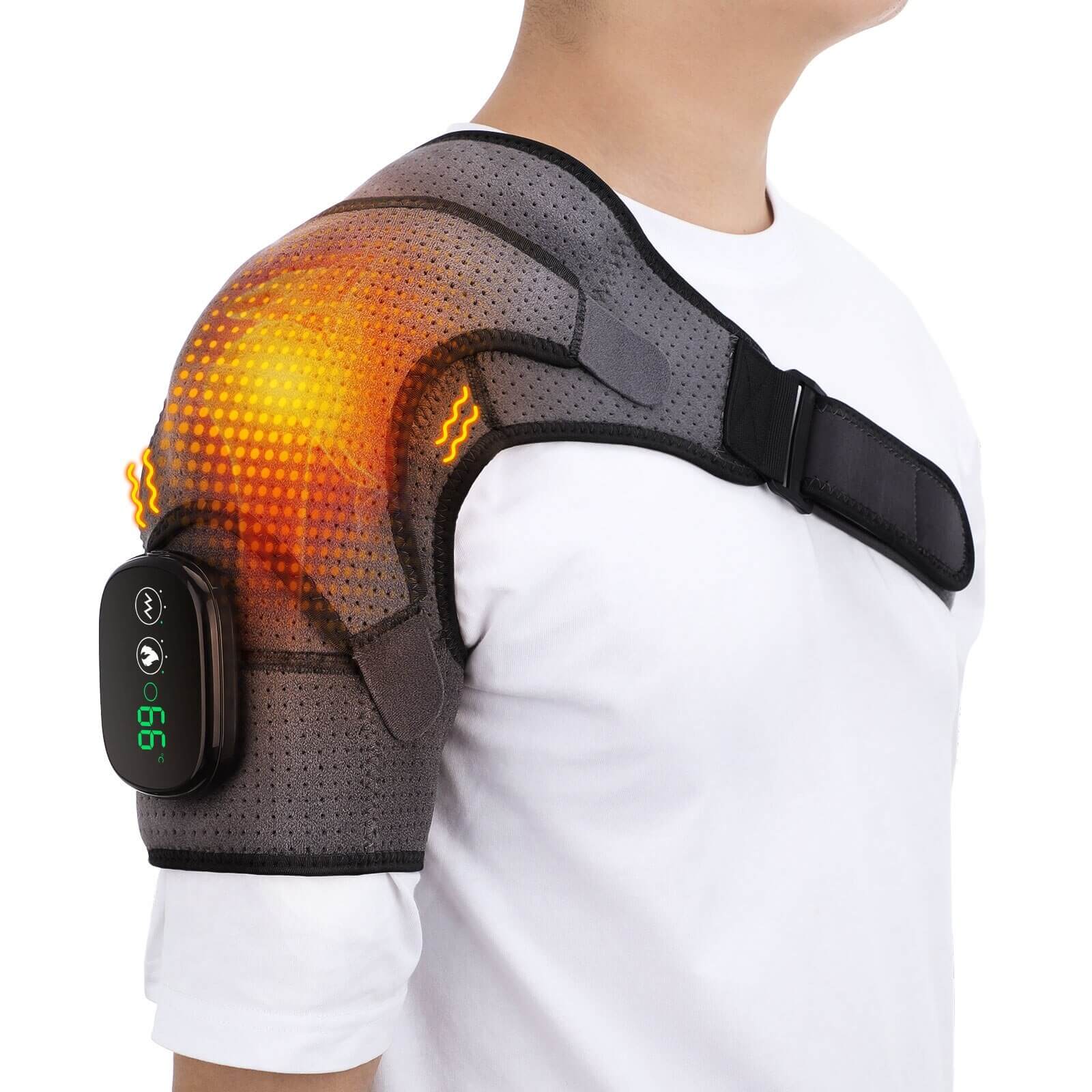 Draagbare Schoudermassager met Warmtetherapie 0