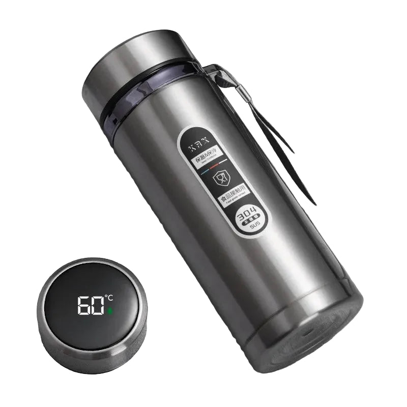 Draagbare Thermoskan met LED Temperatuurdisplay - Thermosfles 1 Liter voor Thee en Koffie 0