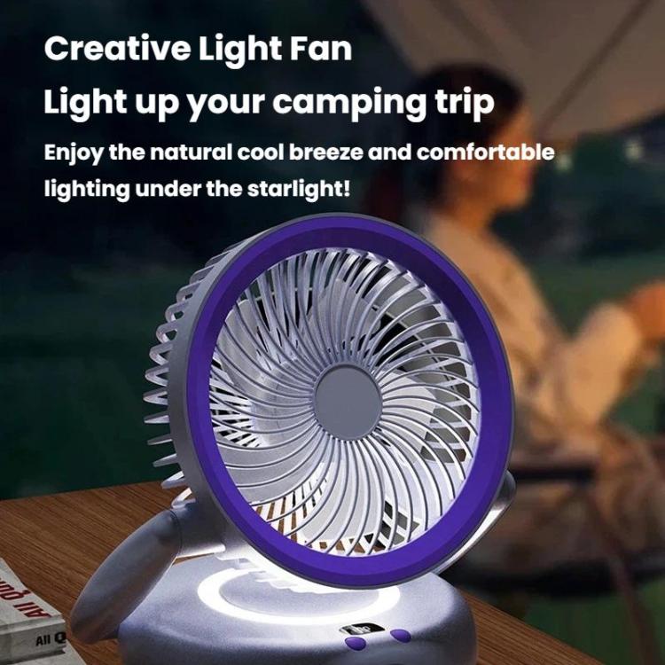 Draagbare Ventilator met LED Verlichting en Vijf Snelheden 6