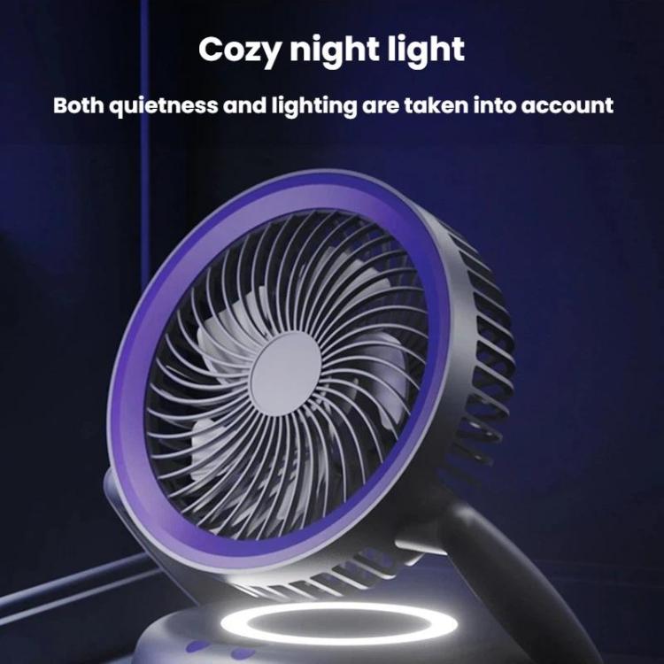 Draagbare Ventilator met LED Verlichting en Vijf Snelheden 7