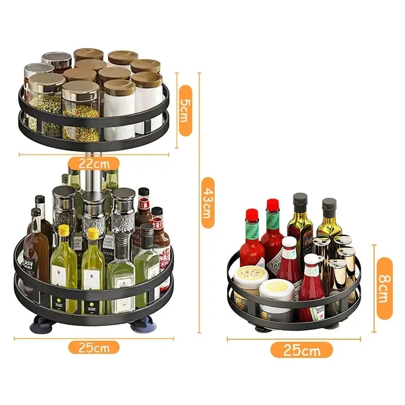 Draaibaar Keukenopbergrek 3-laags Organizer 5