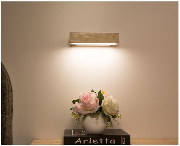 Draaibare LED-wandlamp Scandinavisch Houtontwerp 6