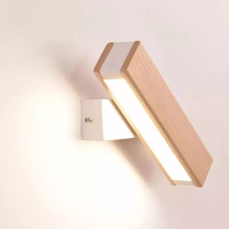 Draaibare LED-wandlamp Scandinavisch Houtontwerp 8