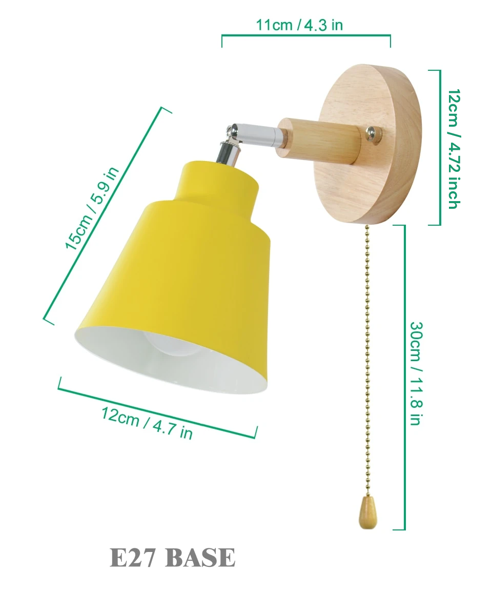 Draaibare Wandlamp met Trekkettingschakelaar 6