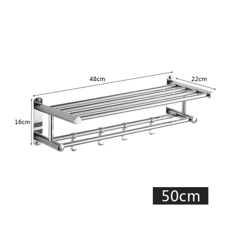 Dubbel Handdoekenrek Modern Voor Badkamer Met Extra Haken 6