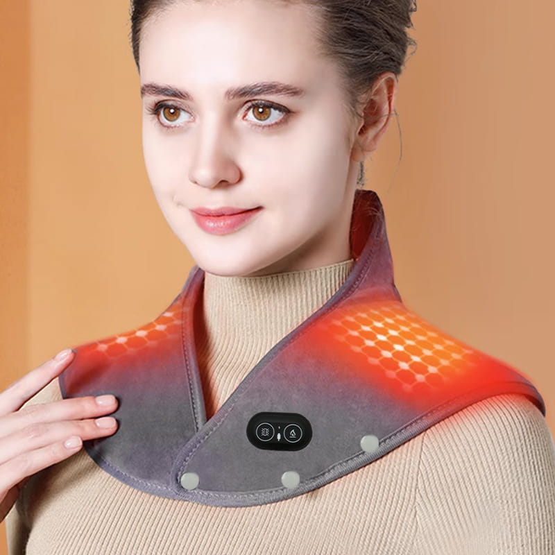 Elektrisch Nek- en Schouderverwarmingskussen met Vibratie voor Ultiem Comfort 0