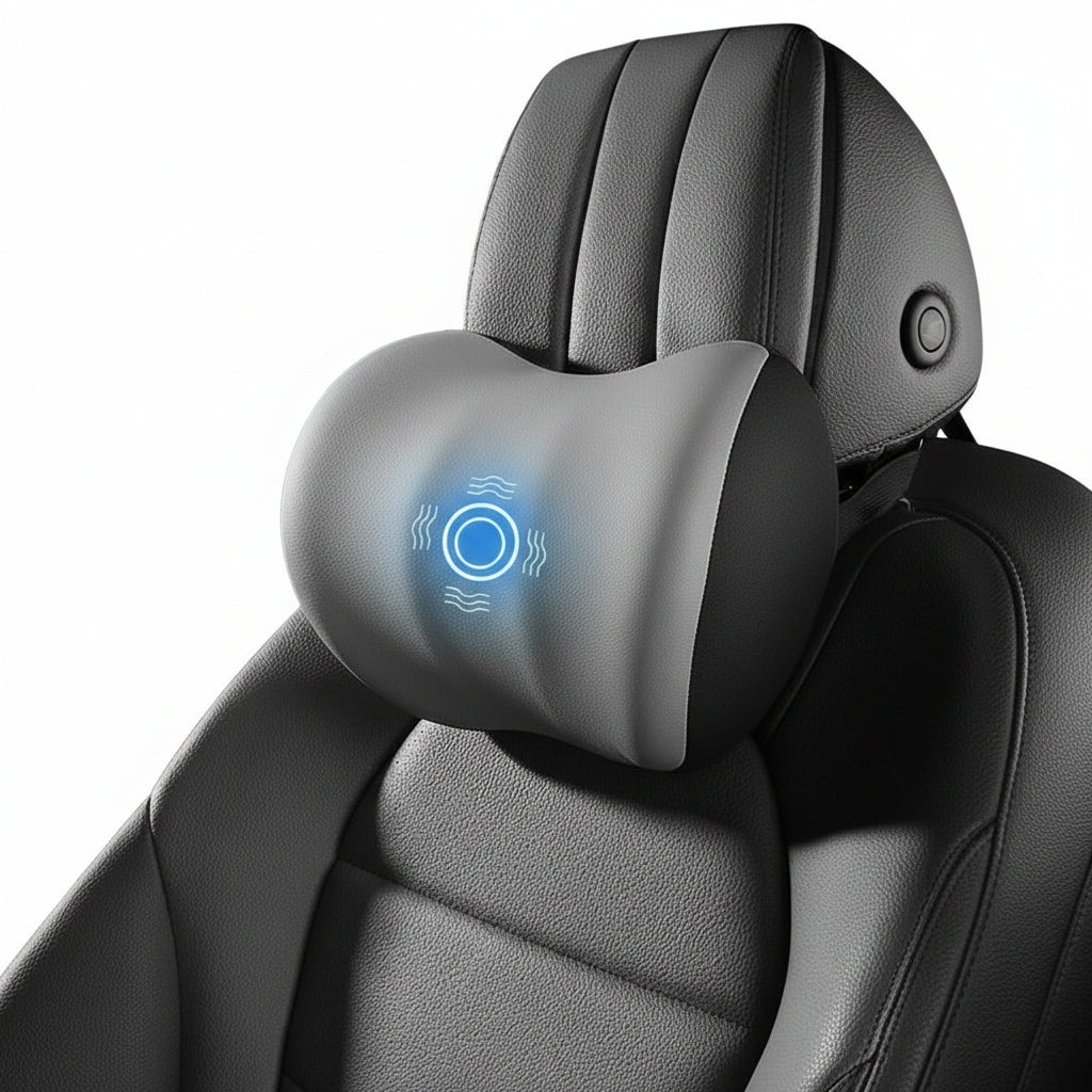 Ergonomisch Nek- en Lendensteunkussen met Vibratiemassage 0