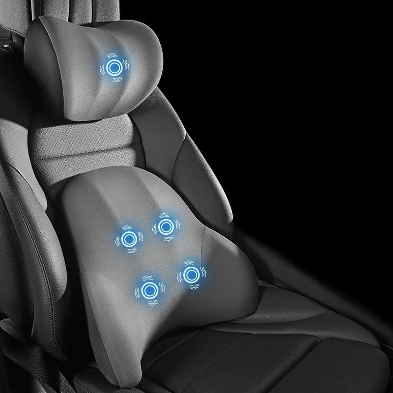 Ergonomisch Nek- en Lendensteunkussen met Vibratiemassage 11