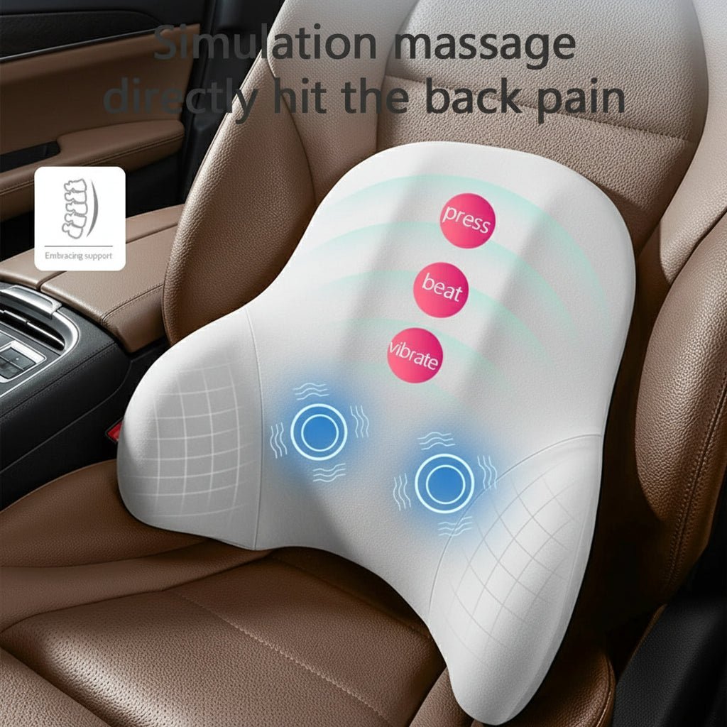 Ergonomisch Nek- en Lendensteunkussen met Vibratiemassage 2