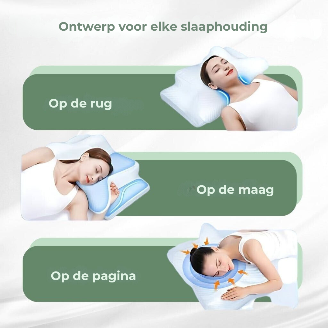 Ergonomisch Nekkussen Contourvorm voor Diverse Slaapposities 6