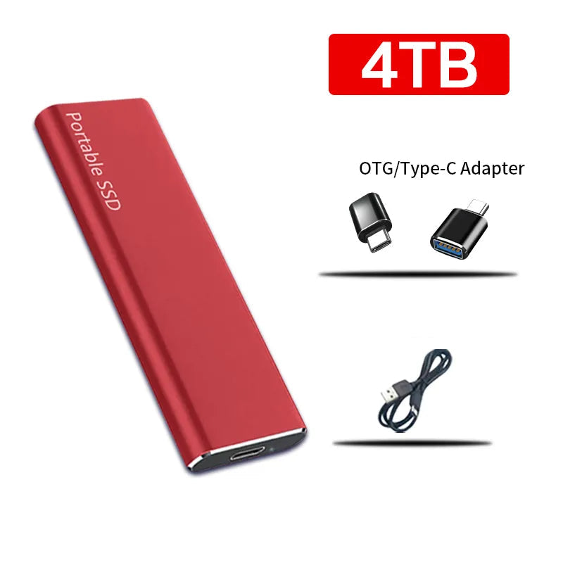 Externe Harde Schijf 4TB USB-C Draagbare Gegevensopslag 8