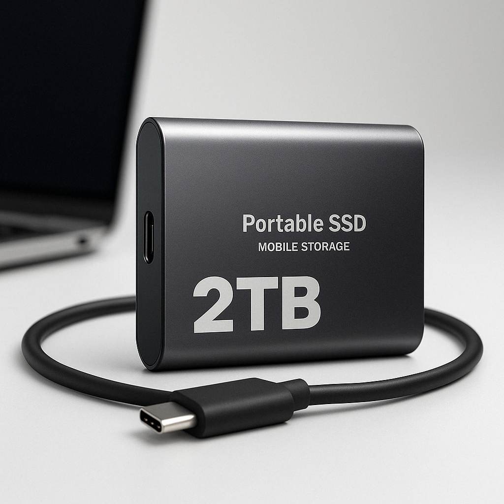 Externe SSD 2TB Snelle Opslag USB-C Draagbare Schijf 0