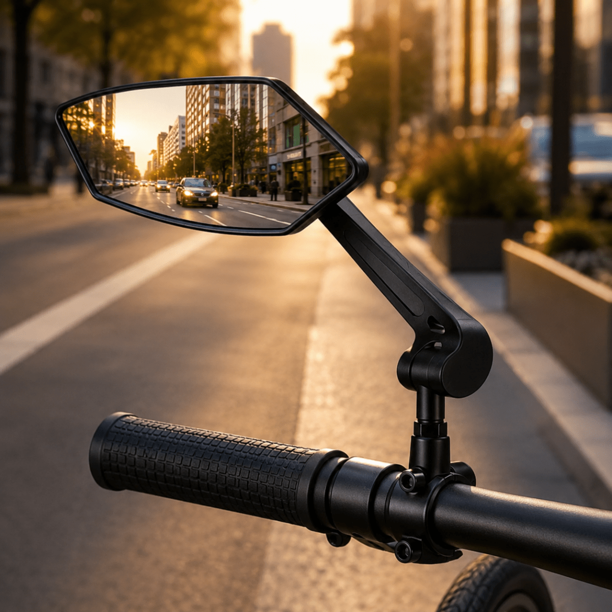 Fiets Achteruitkijkspiegel Verstelbaar met Groot Gezichtsveld 0
