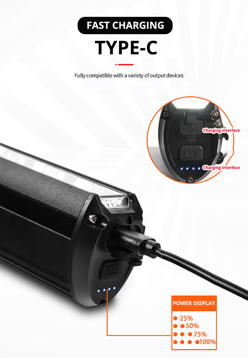 Fiets LED-lamp met Powerbankfunctie 3