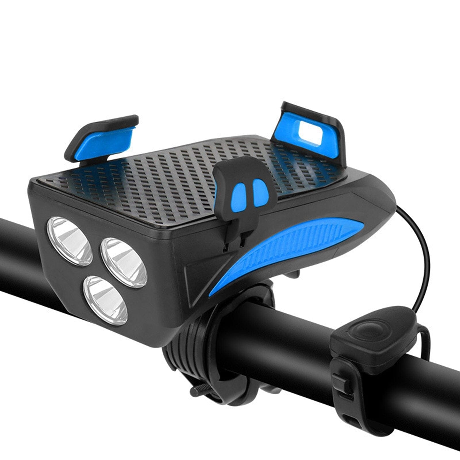 Fietslamp met Powerbank, Telefoonhouder en Claxon 4-in-1 4