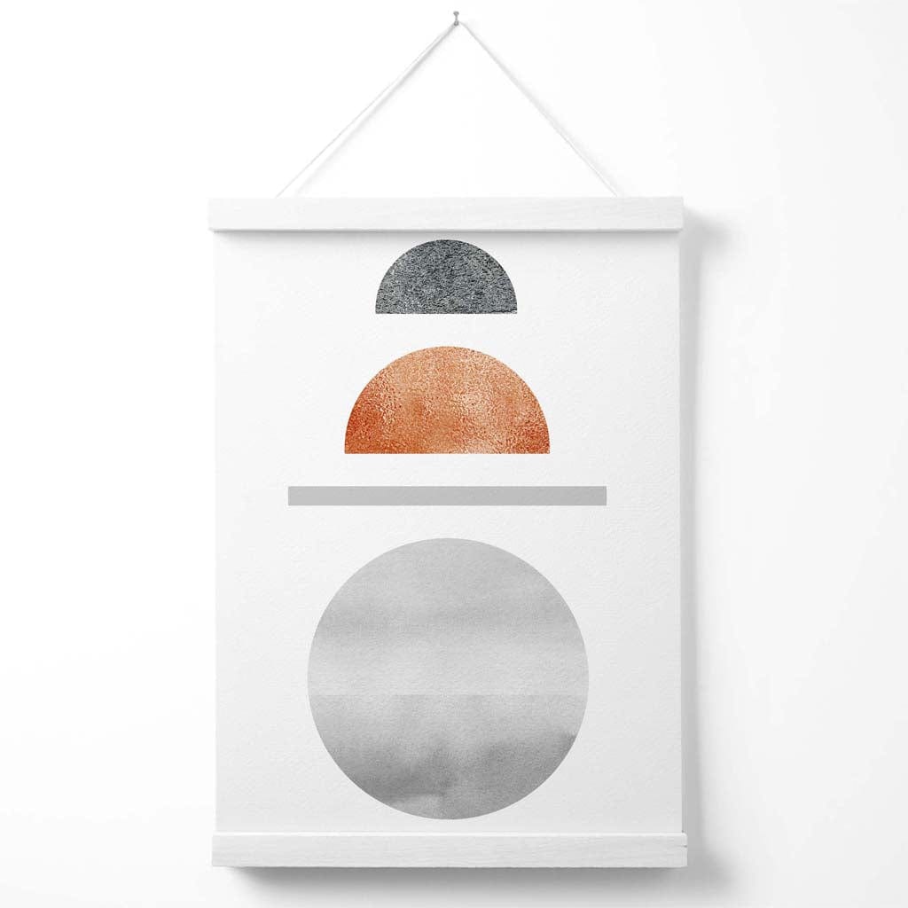 Geometrische Ingelijste Poster Halve Manen Mid Century Stijl 2
