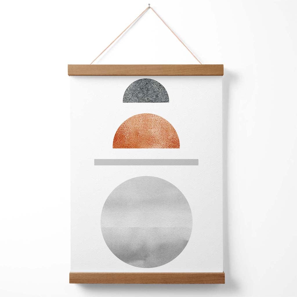 Geometrische Ingelijste Poster Halve Manen Mid Century Stijl 3