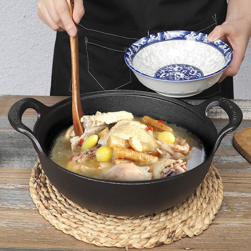 Gietijzeren Pan voor Koken met Diepe Vorm 1