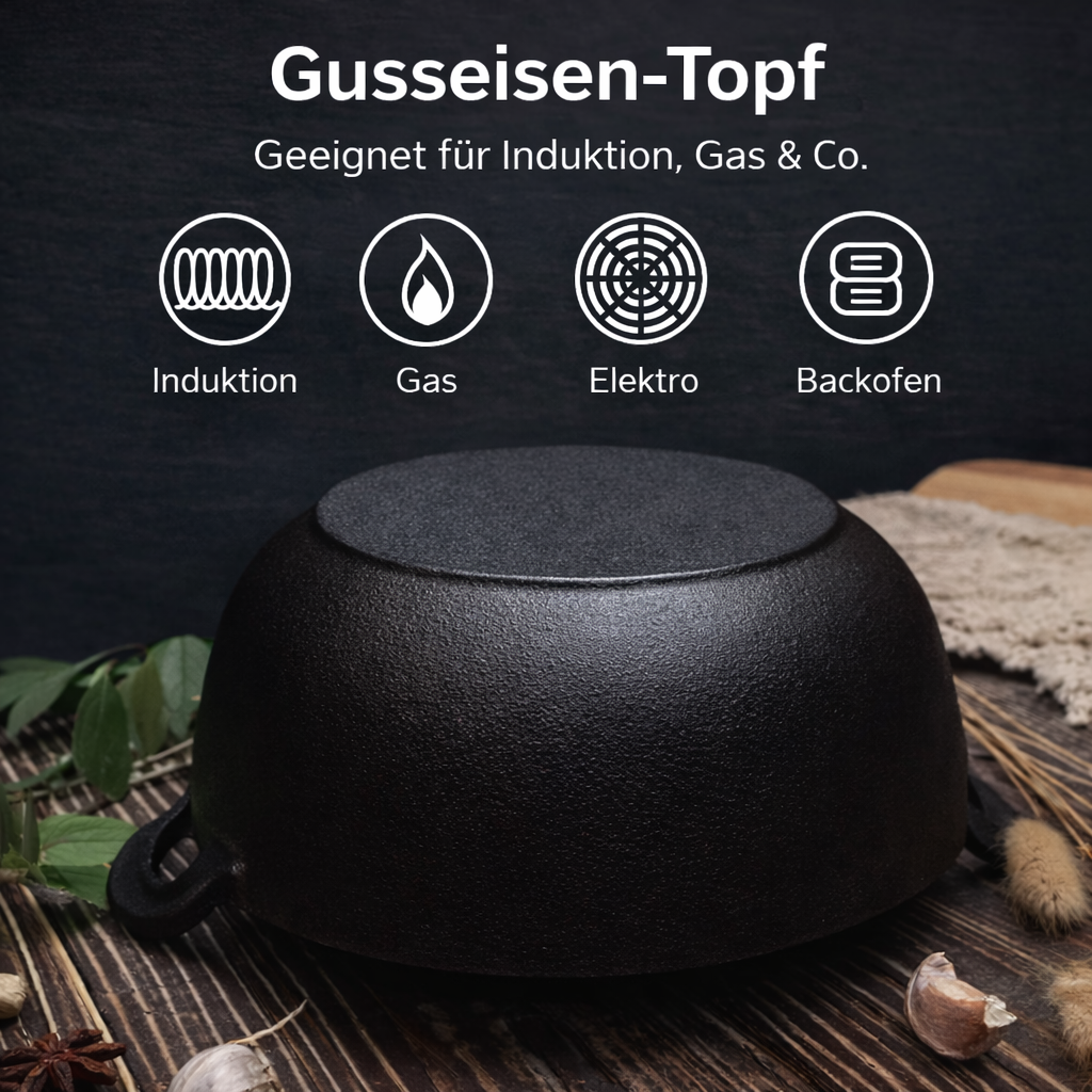 Gietijzeren Pan voor Koken met Diepe Vorm 3
