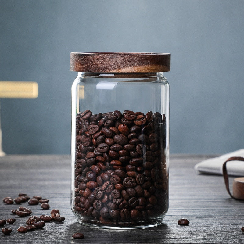 Glazen Opbergpot voor Koffiebonen en Granen 2