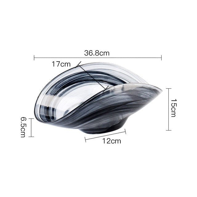 Glazen Slakom Onregelmatig Design Uniek Decoratief Element 7