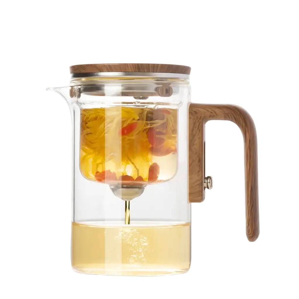 Glazen Theepot Met Filter Modern Ontwerp voor Perfecte Infusie 0