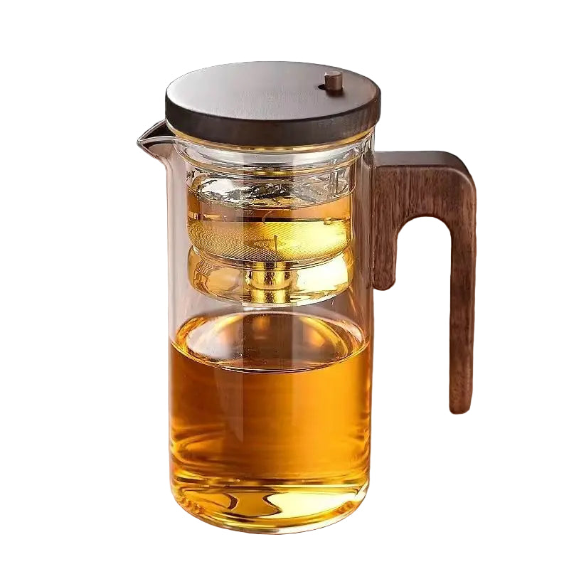 Glazen Theepot Met Filter voor Losse Thee en Stijlvolle Presentatie 0