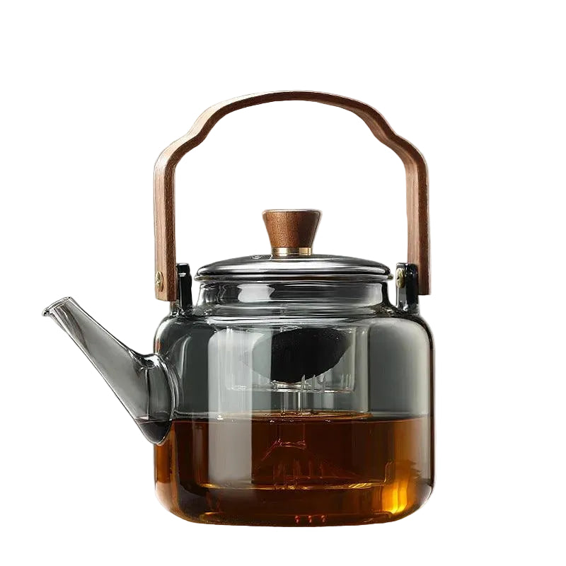 Glazen Theepot Modern Ontwerp met Comfortabel Handvat 0