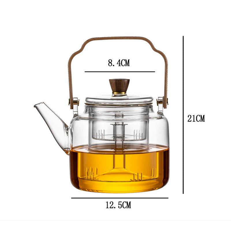 Glazen Theepot Modern Ontwerp met Comfortabel Handvat 7