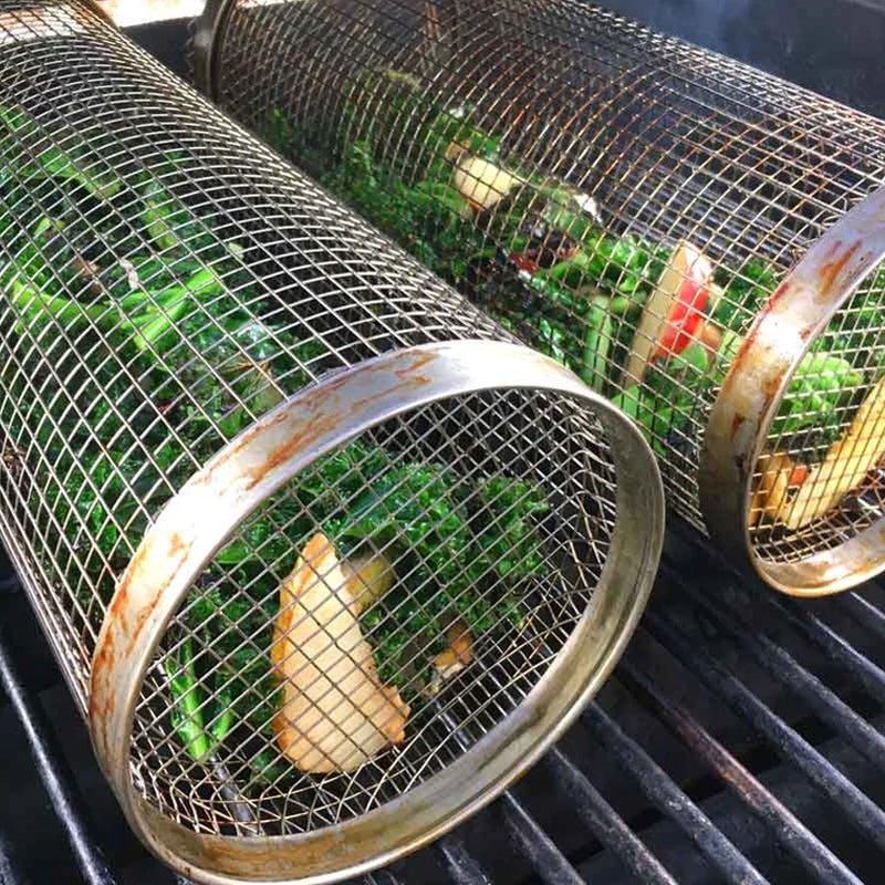 Grillmand voor Groenten en Vlees met Beweegbare Deur 6