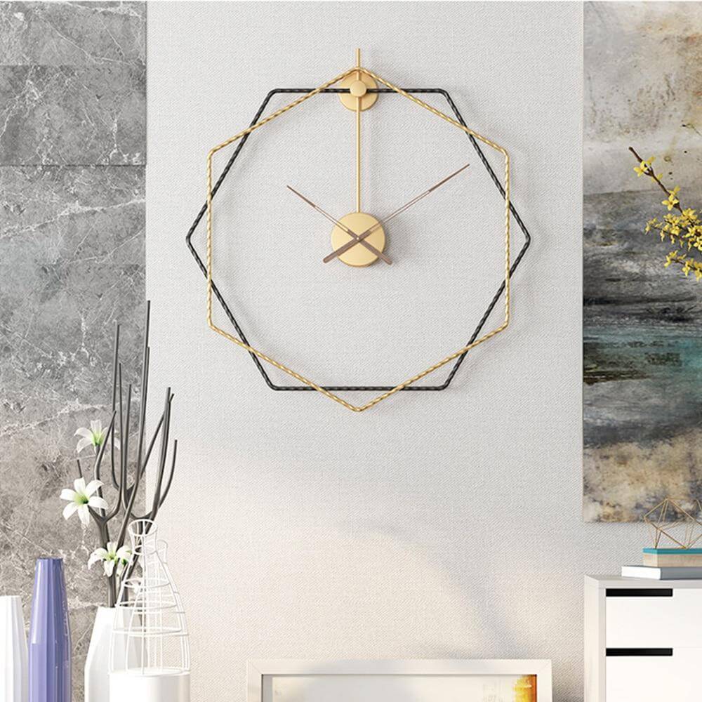 Grote Wandklok Geometrisch Ontwerp voor Moderne Interieurs 1