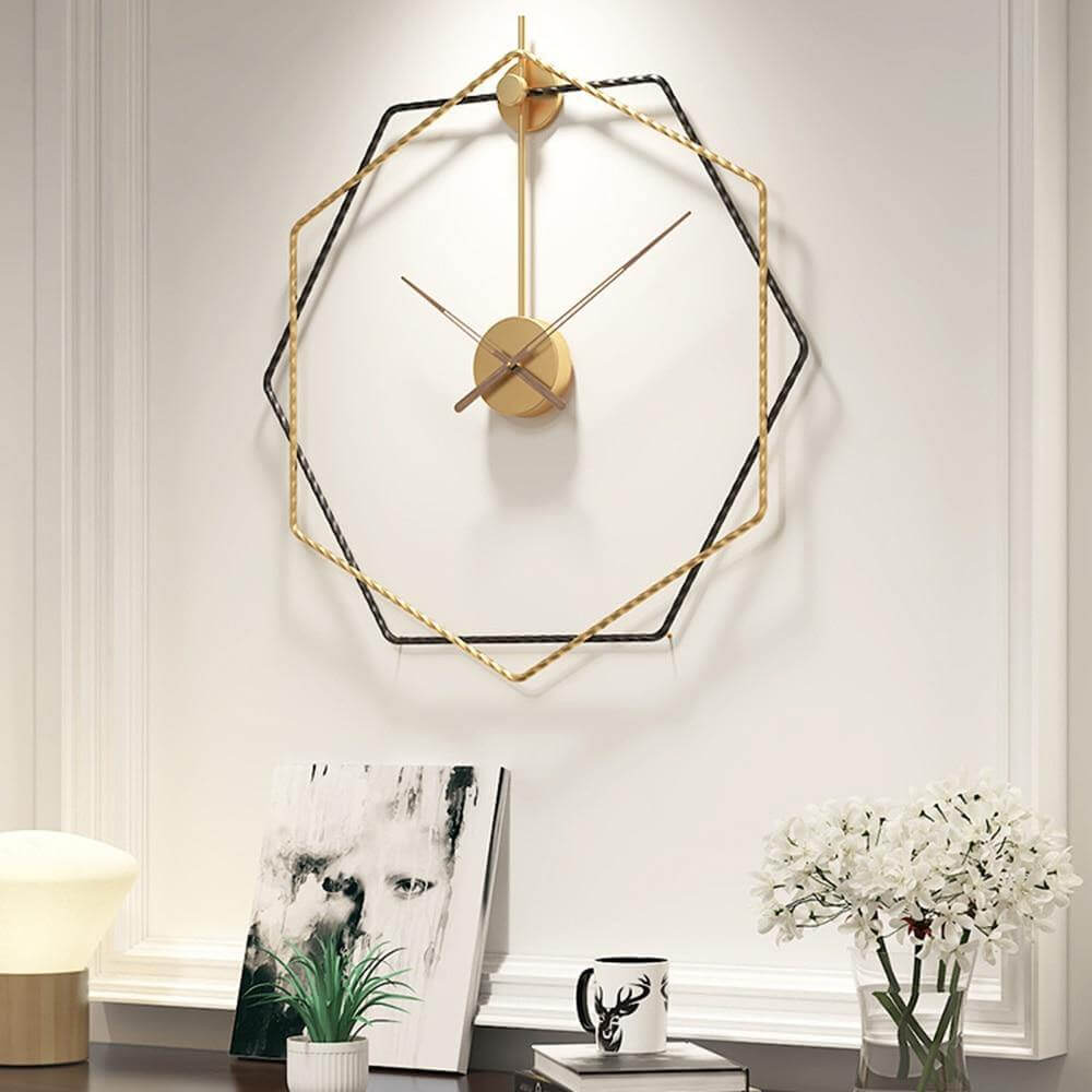 Grote Wandklok Geometrisch Ontwerp voor Moderne Interieurs 6