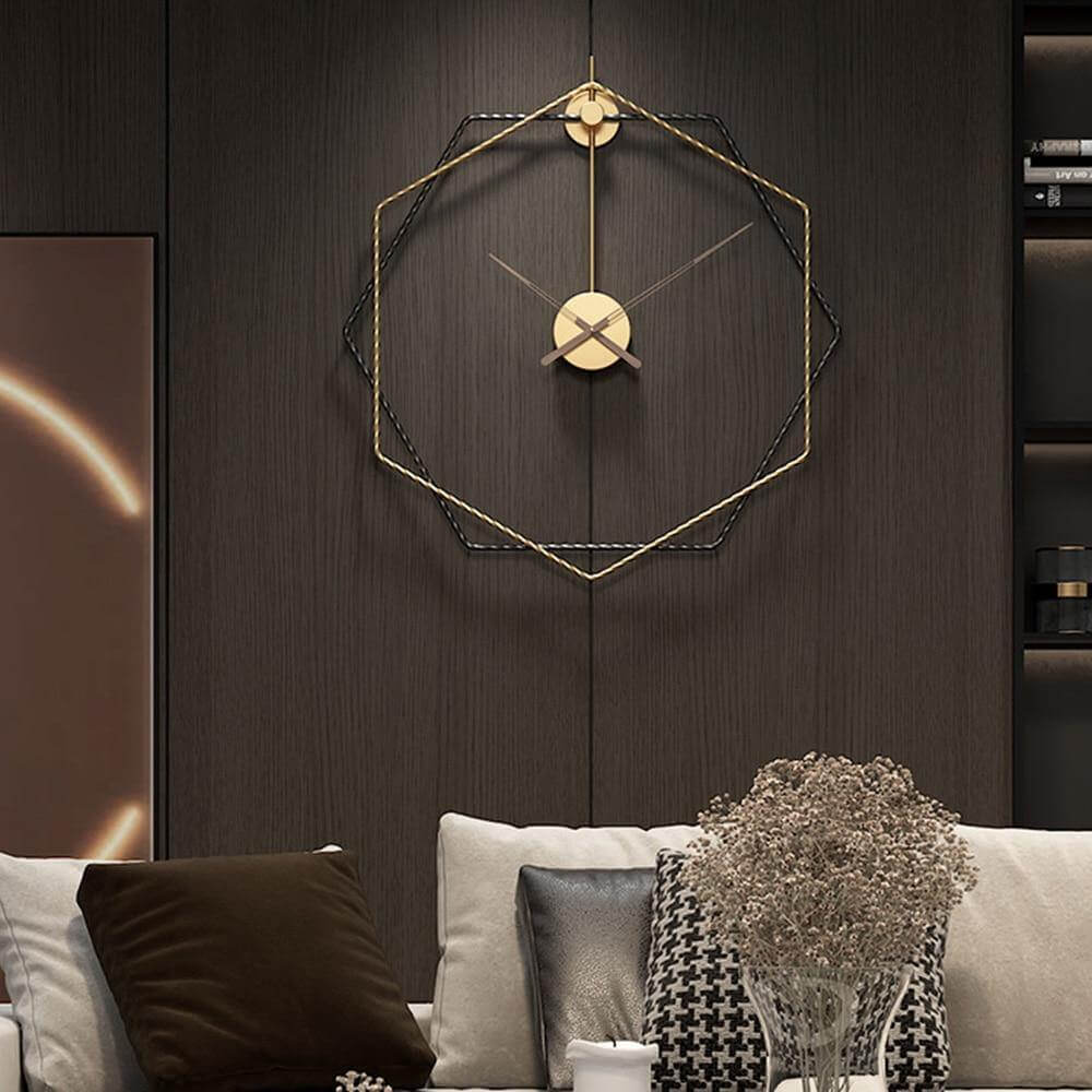 Grote Wandklok Geometrisch Ontwerp voor Moderne Interieurs 7